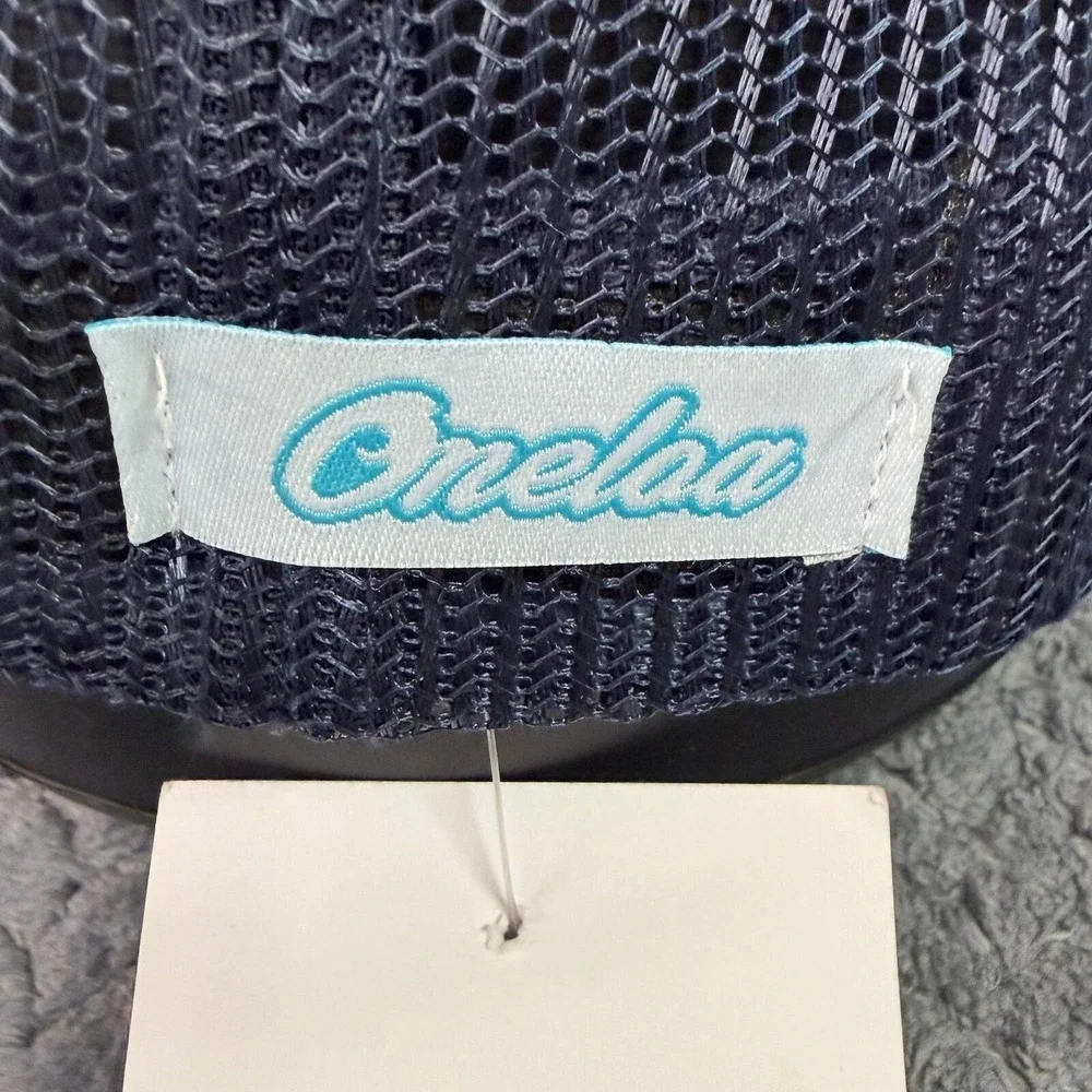 Oneloa Olivia Clare Boutique Big Island Hawaii Trucker Hat Navy Blue Snapback